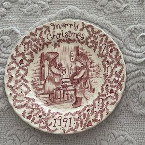 Vintage Christmas Decorative Plate